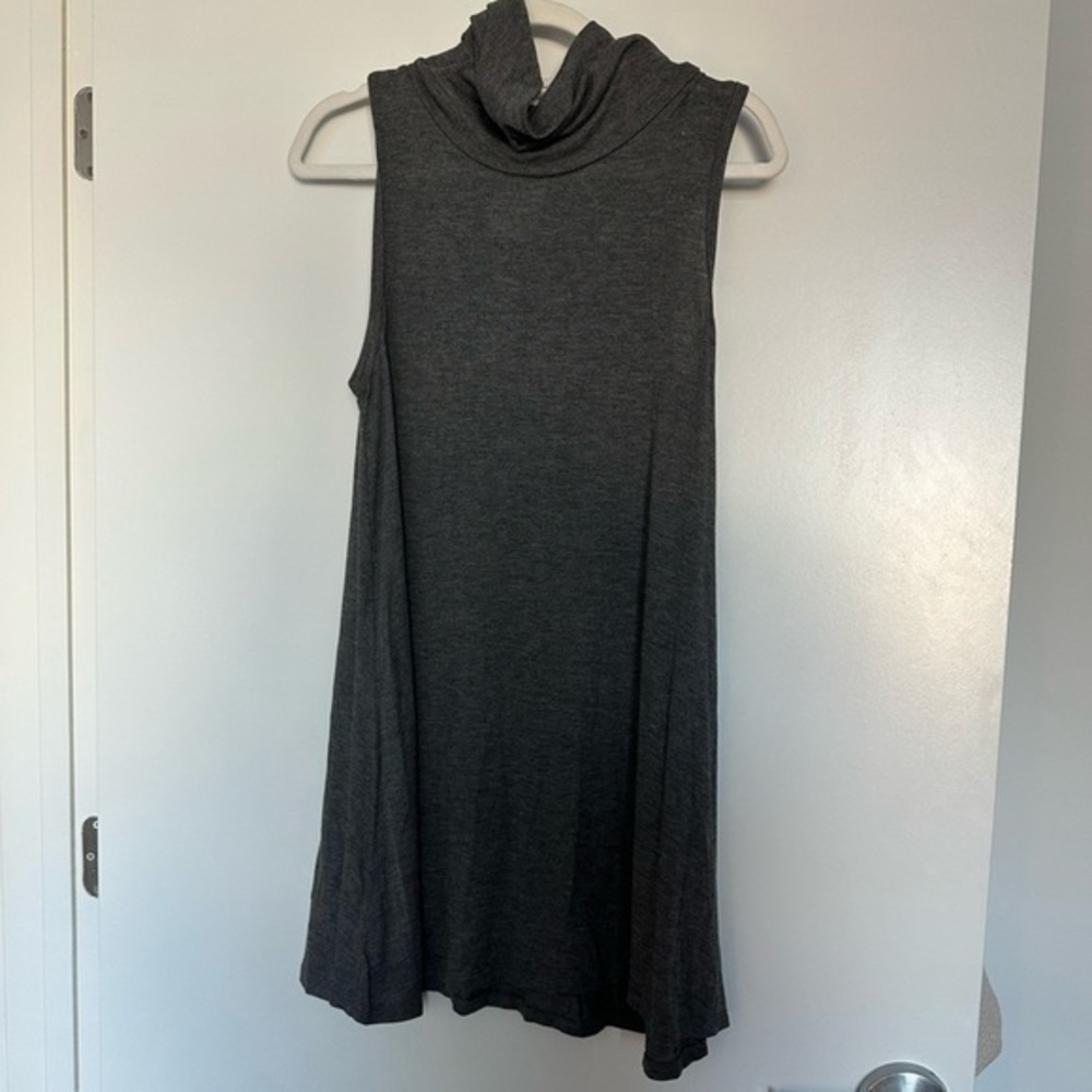 Gray cowl neck dress